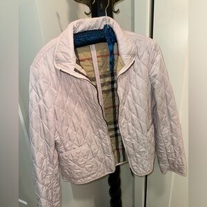 Light pink Burberry light quilted jacket